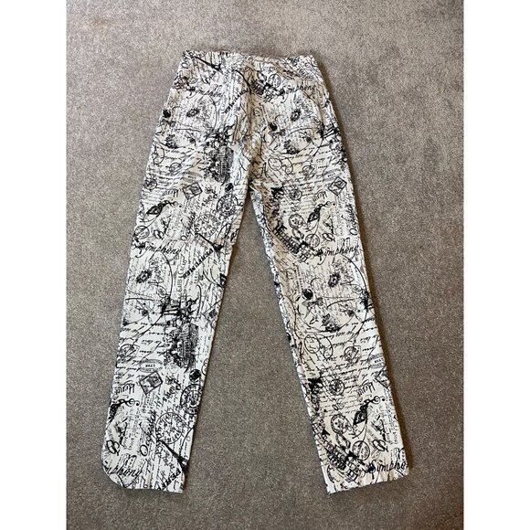 Joseph Ribkoff Cropped Pants Black & White Big City Print Size 4 - Picture 5 of 10